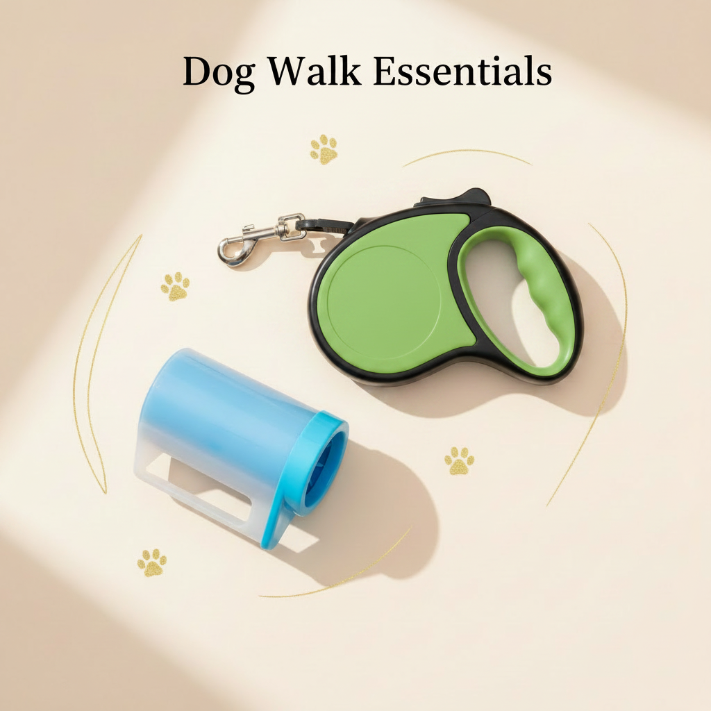 Dog Walk Essentials Bundle – Retractable Leash & Paw Cleaner