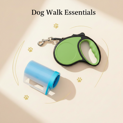 Dog Walk Essentials Bundle – Retractable Leash & Paw Cleaner