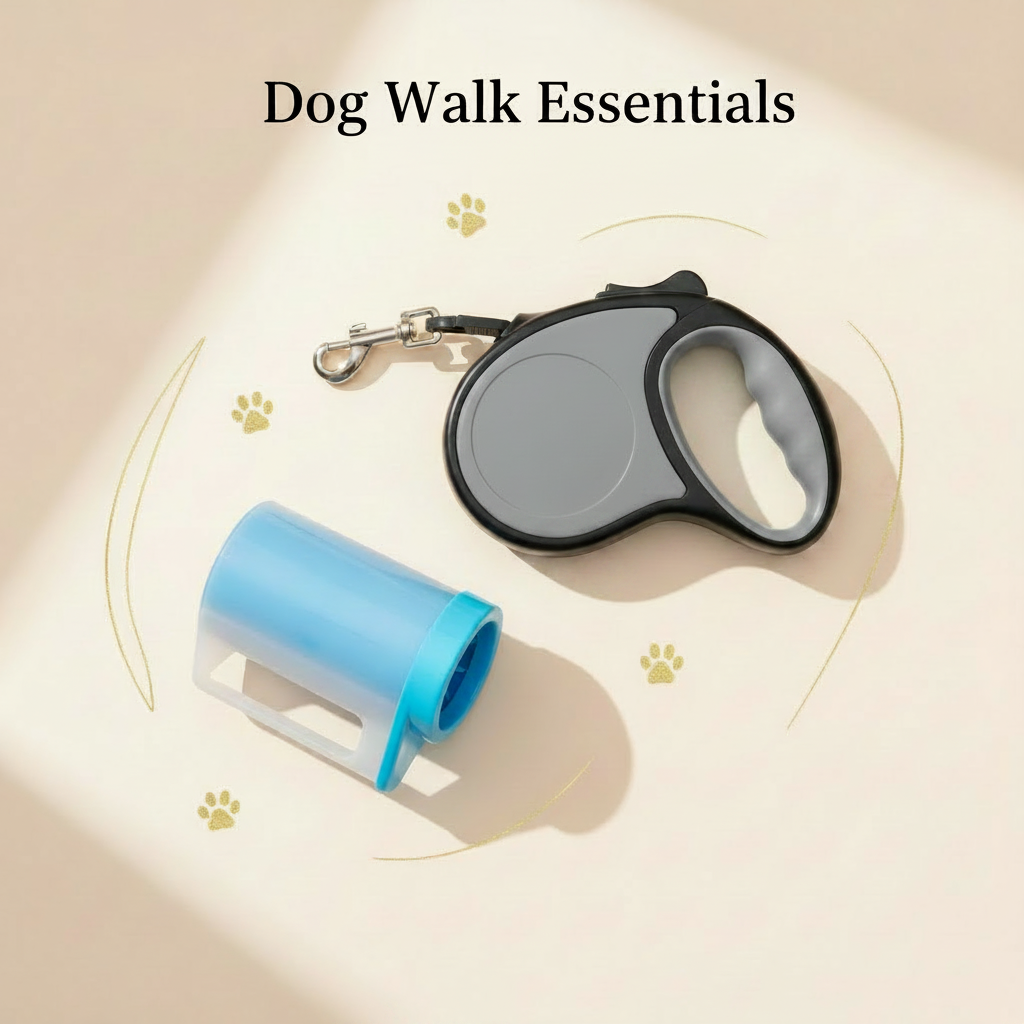 Dog Walk Essentials Bundle – Retractable Leash & Paw Cleaner