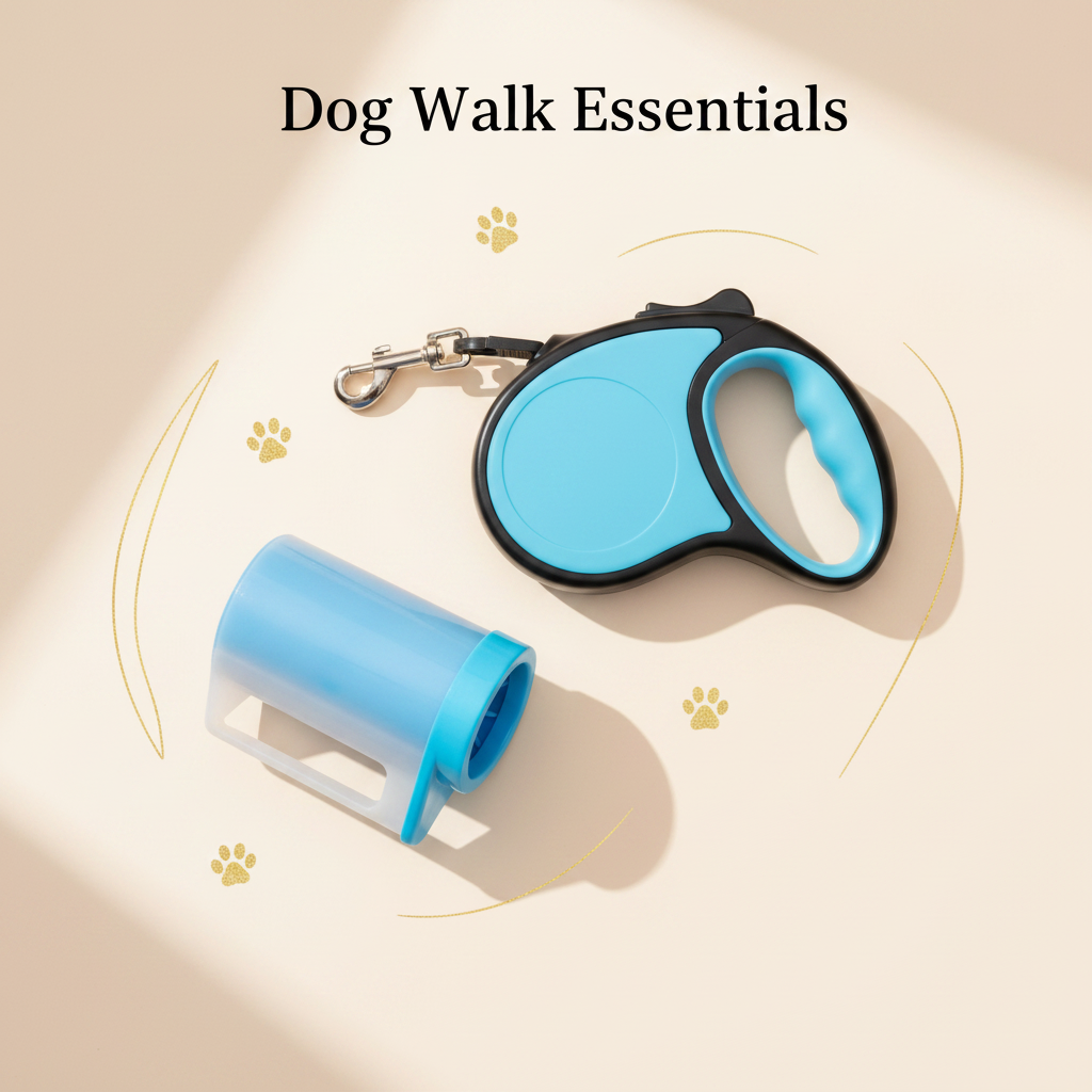 Dog Walk Essentials Bundle – Retractable Leash and Paw Cleaner